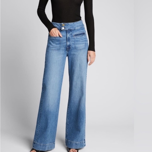 Frame Denim Denim - FRAME Le Hardy High Rise Wide Leg Jeans in Adele , medium wash, size 29